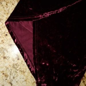 Burgandy velvet dress